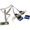 KALEA-INFORMATIQUE Scheda Mini PCIe 2 porte seriali RS422 RS485 DB9 con chipset EXAR XR17V352 fornita con adattatori per montaggio filo a filo.
