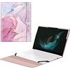 Fintie Custodia a tasca per Samsung Galaxy Book3 360 NP730QFG/Galaxy Book2 Pro 13 NP930XED/Galaxy Book2 Pro 360 NP930QED/Galaxy Book2 360 NP730QED/Galaxy Chromebook 13 XE930QCA, effetto marmo