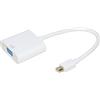 Link LKADAT14 - Adattatore Mini DisplayPort Maschio a VGA Femmina (15 cm, Bianco) - Collegamento Notebook a Monitor o proiettore - Plug And Play Senza necessità di Software