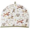 Cooksmart Forest Fable - Copriteiera in 100% twill di cotone, design britannico, con stampa di animali del bosco, imbottitura spessa, resistente al calore, accessorio da cucina lavabile in lavatrice