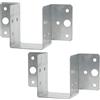 AERZETIX - C58649 - Set di 2 staffe per travi con ali esterne 51x45x65mm - scarpa del travetto con 14 fori - in acciaio zincato Z275