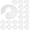 BUYGOO 20pz Rosetta Termosifone Copertura per Tubi (bianco) - per 15 mm Diametro Tubo - Collari per Tubi di Copertura, Copri Tubi Termosifoni, Pipe Collar in Plastica per Radiatori Morsetti
