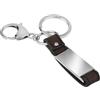 BREIL - Men's Keychain B Mix Collection TJ3091 - Accessori per Uomo - Portachiavi in Pelle marrone con Elementi in Acciaio Lucido Personalizzabili - 11,5 cm