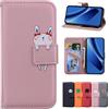 Rostsant Custodia per Google Pixel 10a 5G Cover in Pelle PU Portafoglio Magnetica Supporto Custodia a Libro Per Google Pixel 10a 5G Coniglio Rosa