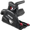 VEVOR Troncatrice Circolare per Binario Taglio di Legno, Troncatrice Circolare Lama 165,1 mm Angolo di Taglio da 90° a 45° Velocità 5500 giri/min Taglierina da Banco per Legno Guida non Inclusa
