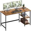 VASAGLE Scrivania per Computer, Scrittoio, 140 x 60 x 76 cm, Moderno, Tavolo da Lavoro, per Ufficio Camera da Letto Soggiorno, Marrone Vintage e Nero Inchiostro LWD55X