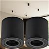 Sweet Led Dolce Led 2er Cornice di Montaggio GU10 Rotonda-Quadrata, Faretto da Soffitto in Alluminio Spazzolato, Luce Sottopensile in Alluminio (Rotonda-Nera)