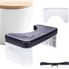 Coldcool Sgabello per WC, 17,8 cm, per adulti e bambini, accessori da bagno per tutte le età (nero)