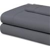 EasyCosy Set Lenzuola Singolo 90x200 Microfibra Spazzolata Grigrio