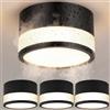 ZIZZLER 4 Faretti Led Neri da Soffitto, IP44 Faretto per Cucina Interni Corridoio, 12W 1100LM, Plafoniera Rotondi Soffitto Soggiorno, Luce Calda, Bathroom Spot Lights Ceiling, 10cm