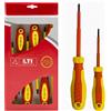 KRINO Assortimento 6 cacciaviti isolati 1000V VDE LTI 65026015