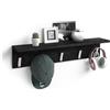Mobili Fiver, Appendiabiti da parete, Rachele, da 80 cm, Nero Cemento, Appendiabiti moderno per Bagno, Camera, Ingresso, Made in Italy