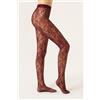 Calzedonia Collant In Pizzo A Fiori Bordeaux