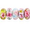 Bling Jewelry Set Misto Di 5 Bundle .925 Sterling Silver Core Translucent Shades Of Blue Green Pink Flower Rose Floral Murano Glass Charm Bead Spacer Si Adatta Al Braccialetto Europeo Per Le Donne Teen