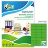 TICO Etichette adesive LP4F - in carta - con margini - permanenti - 70 x 36 mm - 24 et-fg - 70 fogli - verde fluo - Tico (unità vendita 1 pz.)