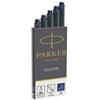 PARKER Cartucce standard inchiostro Quink - lunghezza 75 mm - blu - Parker - scatola 5 pezzi (unità vendita 1 pz.)
