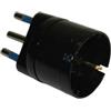 MKC Adattatore semplice - spina 2P+T 16 A - presa schuko 16 A - nero - MKC (unità vendita 1 pz.)