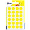 AVERY Etichette adesive tonde PSA - in carta - permanenti - diametro 15 mm - 24 et-fg - 7 fogli - giallo - Avery (unità vendita 1 pz.)