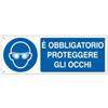 CARTELLI SEGNALATORI Cartello segnalatore - 35x12,5 cm - E' OBBLIGATORIO PROTEGGERE GLI OCCHI - alluminio - Cartelli Segnalatori (unità vendita 1 pz.)