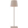 No Brand Lampada da tavolo 851 - ricaricabile - 8 x 30 cm - metallo - tortora - Palmina (unità vendita 1 pz.)
