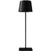 No Brand Lampada da tavolo 851 - ricaricabile - 8 x 30 cm - metallo - nero - Palmina (unità vendita 1 pz.)