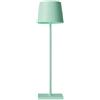 No Brand Lampada da tavolo 851 - ricaricabile - 8 x 30 cm - metallo - verde salvia - Palmina (unità vendita 1 pz.)