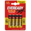 Energizer Pila stilo AA - 1,5V - Eveready Gold- alcalina - Energizer - blister 4 pezzi (unità vendita 1 pz.)