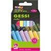 DECO Gessetti tondi - ø 10 x 81 mm - colori assortiti - Deco - Scatola 12 gessetti tondi (unità vendita 1 pz.)