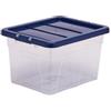 BANKERS BOX Contenitore multiuso Bankers Box - 37 x 40 x 24,5 cm - 22 L - PP - con coperchio blu - trasparente - Fellowes (unità vendita 1 pz.)