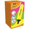BIC Evidenziatore Flat - punta a scalpello - tratto da 1,2mm-4,6mm - giallo - Bic - conf. 12 pezzi (unità vendita 1 pz.)