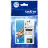 Brother - Kit Cartucce - Nero- Ciano-Magenta-Giallo - LC421VAL - 200 pag (unità vendita 1 pz.)