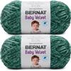 Bernat Baby Velvet BB Emerald Yarn - Confezione da 2 gomitoli da 300 g - 100% poliestere - #4 pettinato (medio) - 400 metri - per maglia/uncinetto