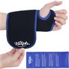 Hilph Impacco di ghiaccio da polso per sollievo dal tunnel carpale, supporto riutilizzabile per la mano con gel per terapia calda e fredda, per tendinite al polso, tenosinovite, artrite reumatoide