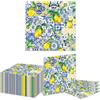 Kotkiddy 40 Pezzi Tovaglioli di Carta Limone Piastrelle Blu Giallo Tovaglioli Monouso Decorativi Tovaglioli per Cena Tovaglioli per Pranzo per