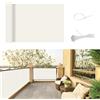 SUNNY GUARD Frangivisto Balcone 80x600cm Protezione Privacy,Protezione UV,Antivento e Impermeabile Copri Ringhiera Balcone per Giardino terrazza con Fascetta,Crema