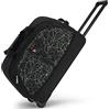 OIWAS Trolley da viaggio con ruote, piccola valigetta con ruote, 56 cm, leggera, da viaggio con 2 ruote, Nero con motivo a biglietti