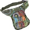 GURU SHOP Stoff Sidebag & Patchwork Hüfttasche, Goa Gürteltasche, Bauchtasche aus Nepal - Olivgrün, Herren/Damen, Baumwolle, Size:One Size, 25x20x4 cm, Festival- Bauchtasche Hippie