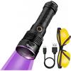Alonefire SV89 20W 365nm Torcia UV Professionale Ricaricabile USB Lampada Ultravioletta Luce Nera Rilevatore di Urina per Resina Indurimento, Minerali, Pesca con Occhiali Protettivi UV, Batteria