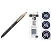Generisch ZEBRA Sarasa Grand Gelpen 0,5 mm nero opaco - Set di 5 ricariche (P-RJF5-BK) + adesivo bonus - Penna fine per ufficio e regalo