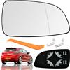 Cluthone Vetro Specchietto Retrovisore Destro Vetro a Specchio Sostituzione per Opel Astra H 2004-2009 Riscaldabile Auto Specchio Retrovisore Esterno Asferico con Piastra di Supporto e Accessori