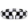 YaaGoo Copertura per specchietto retrovisore interno in PVC per Mini Cooper R55 R56 R57 R60 R61 2007-2013 (Checker)