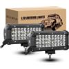 RIGIDON Faro da Lavoro LED 12V 24V, 2 Pcs 18cm 7 120W Spot Faretti Fendinebbia, Impermeabile Fari LED Trattore Barra Fuoristrada per 4x4 Auto Offroad Camion SUV ATV UTV, 6000K Bianca Luci di Guida