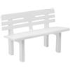 Dmora - Panchina da esterno Marinella, Panca monoblocco da giardino, Panchina outdoor, 100% Made in Italy, 110x52h71 cm, Bianco