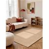 Elle Decoration Puristic - Tappeto di lana Knots, naturale e fatto a mano, in tinta unita, naturale, per soggiorno, camera da letto, beige, 160 x 230 cm