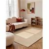 Elle Decoration Puristic - Tappeto di lana Knots, naturale e fatto a mano, in tinta unita, naturale, per soggiorno, soggiorno, camera da letto, beige chiaro, 140 x 200 cm