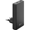goobay GaN Caricatore USB C piatto da 65 W, doppia porta (2 x USB-C), design piatto a 90°, ultra sottile e salvaspazio, per Apple, Samsung, Huawei, tablet, ecc.,nero,75725