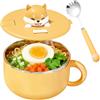 MIUUIPI Ramen Ciotola con coperchio, Ramen Bowl con sigillo di isolamento termico e cucchiaio, ciotola istantanea in acciaio inox 304, ciotola per pasta portatile per zuppa, pasta, gnocchi e insalate