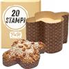 FAH FAMILY AT HOME FAH - Stampo per Colomba (20pz - 300 gr) - Forme per Colomba in Carta di Pura Cellulosa in Microonda Ideale per l'uso in Forno, Stampi Monouso ad Alta Densità, Resistenti al Calore 200°C