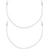 sourcing map 2 manici per borse in pelle, 60 cm, in pelle PU, cinghie di ricambio per borse da donna (bianco, argento)