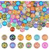 DOUSELLA 200 Pz Cabochon Vetro Colorato 12MM Cabochon Caleidoscopio Gemme a Cupola Decorativi Pietre Vetro Cabochon Vetro Mezzo Rotondo Mosaico per Artigianato Fai-da-Te, Collane, Orecchini, Bracciali